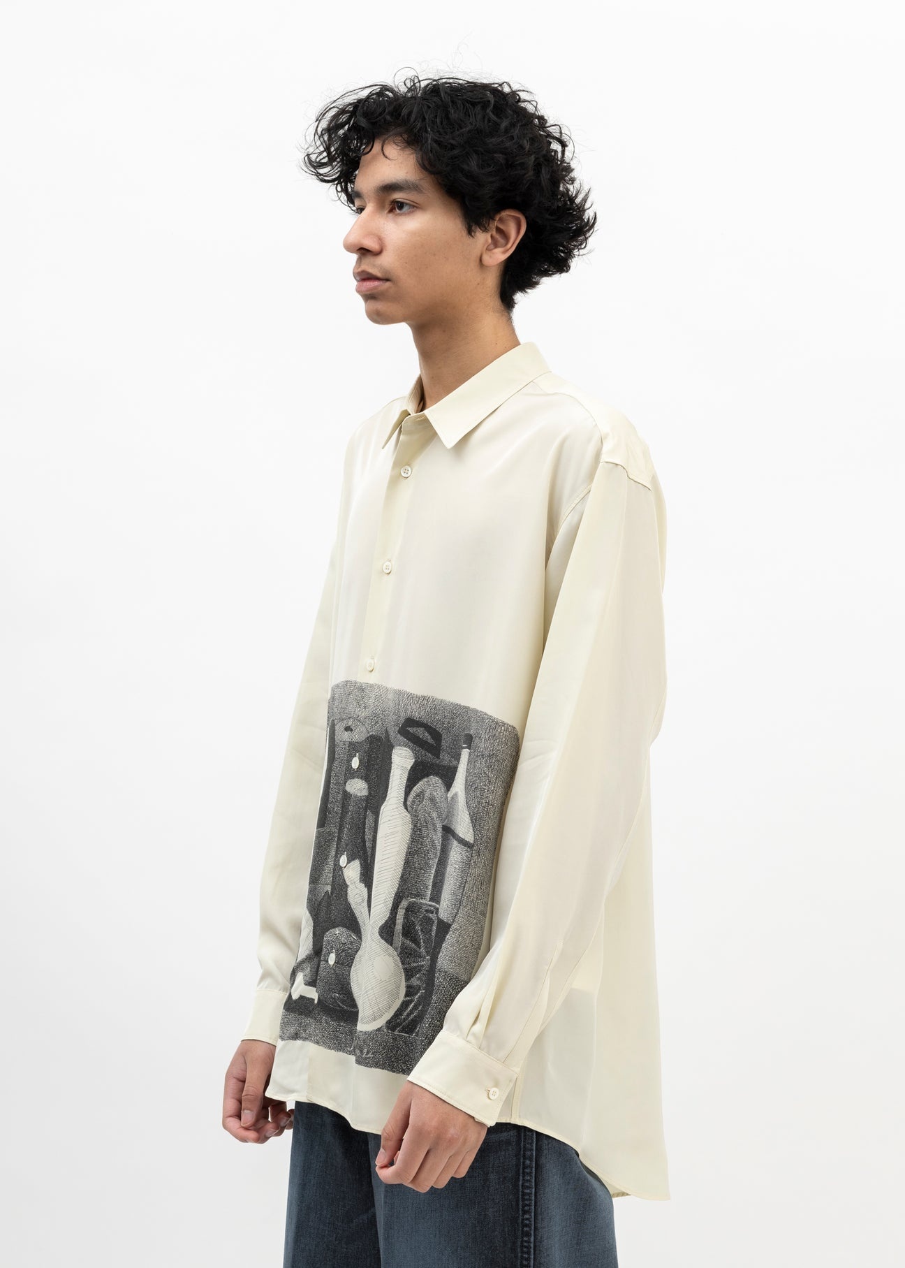 Beige Morandi Silk Shirt - 2