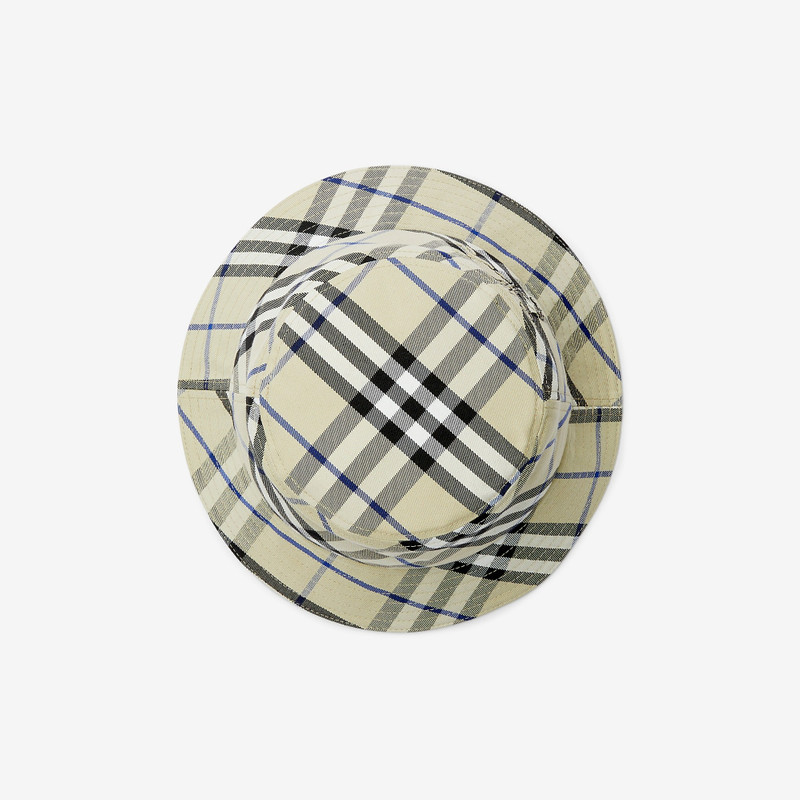 Check Cotton Blend Bucket Hat 4