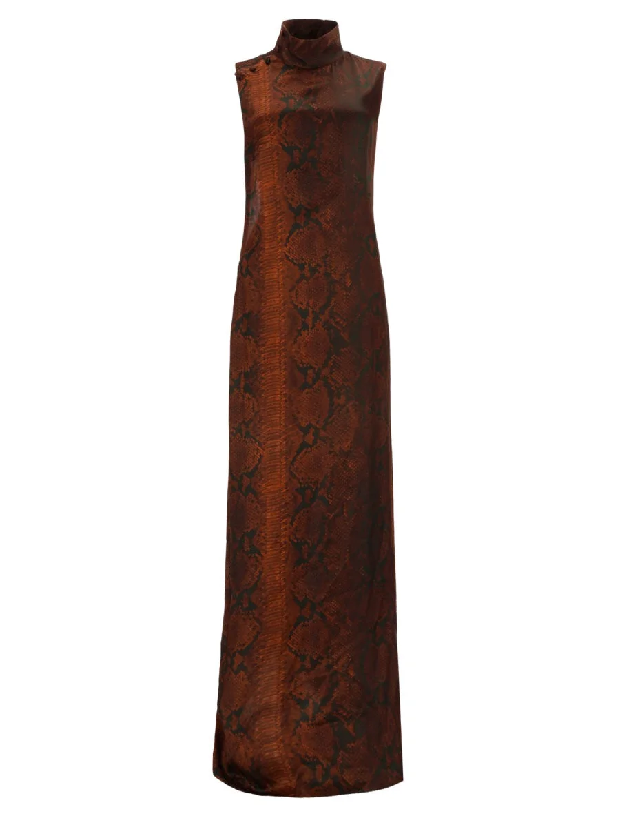 Jean Paul Gaultier Women Python Print Long Dress - 1