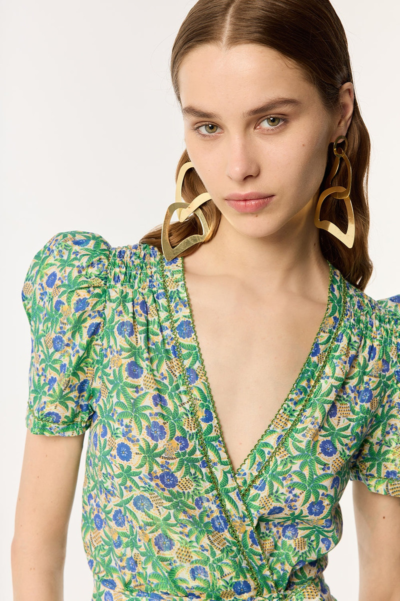 Poupette St Barth Long Dress Baba - Blue Honolulu outlook