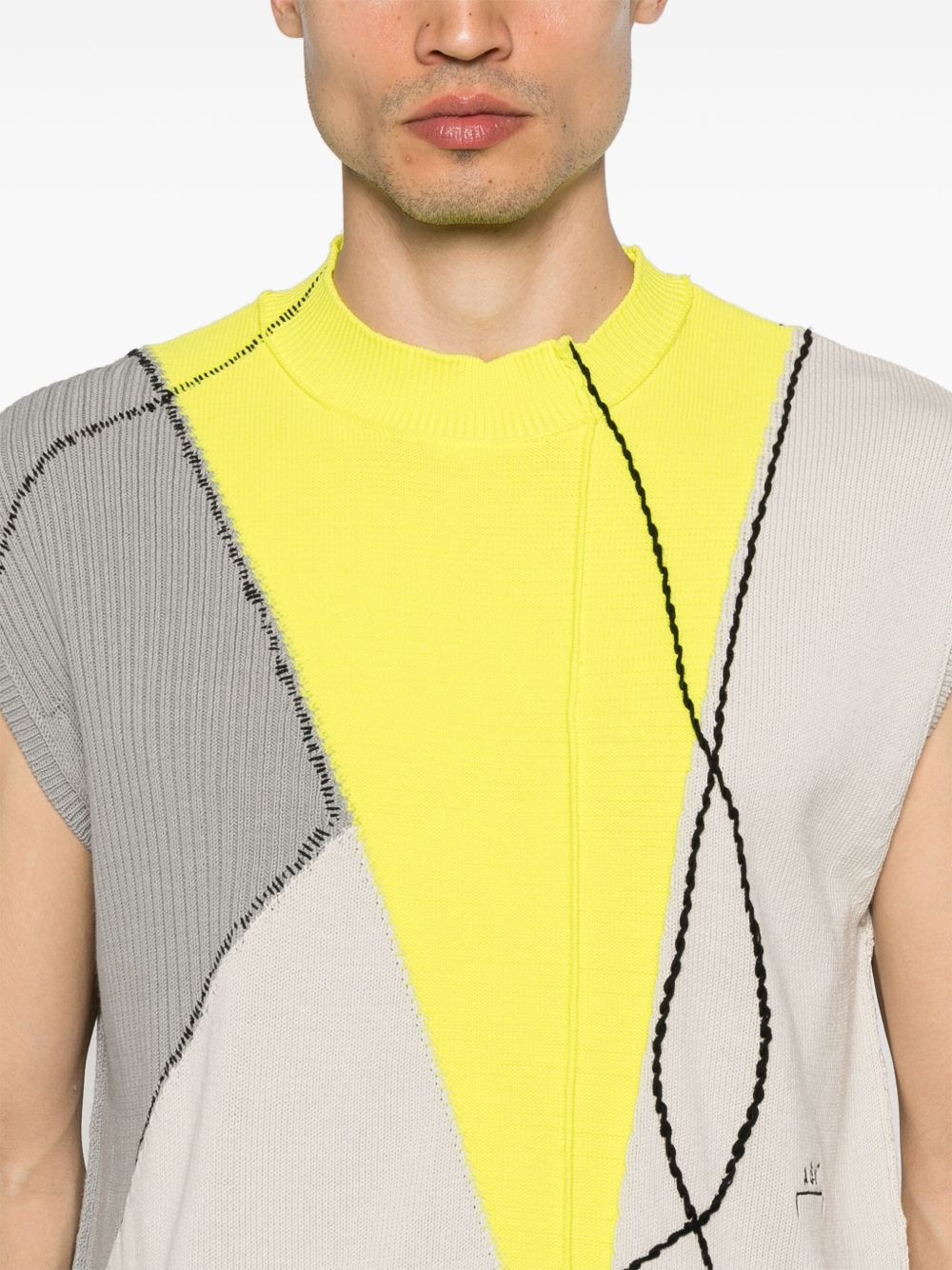 decorative-stitch vest - 4