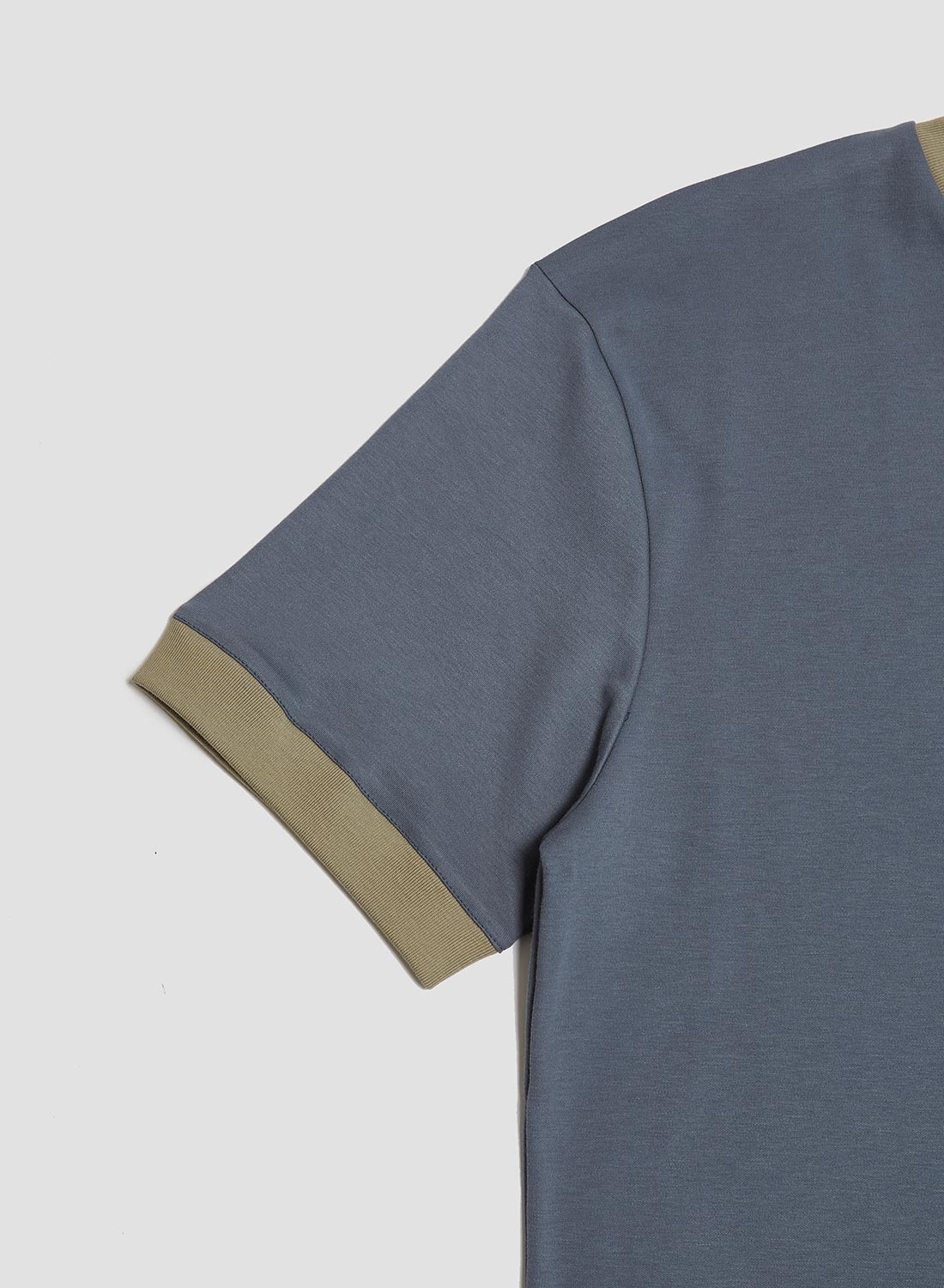 Nigel Cabourn x Sunspel Relaxed Heavyweight Supima Ringer T-Shirt in Slate Blue - 5