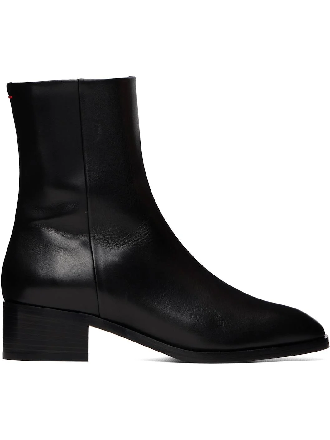 Black Lee Leather Ankle Boots - 1