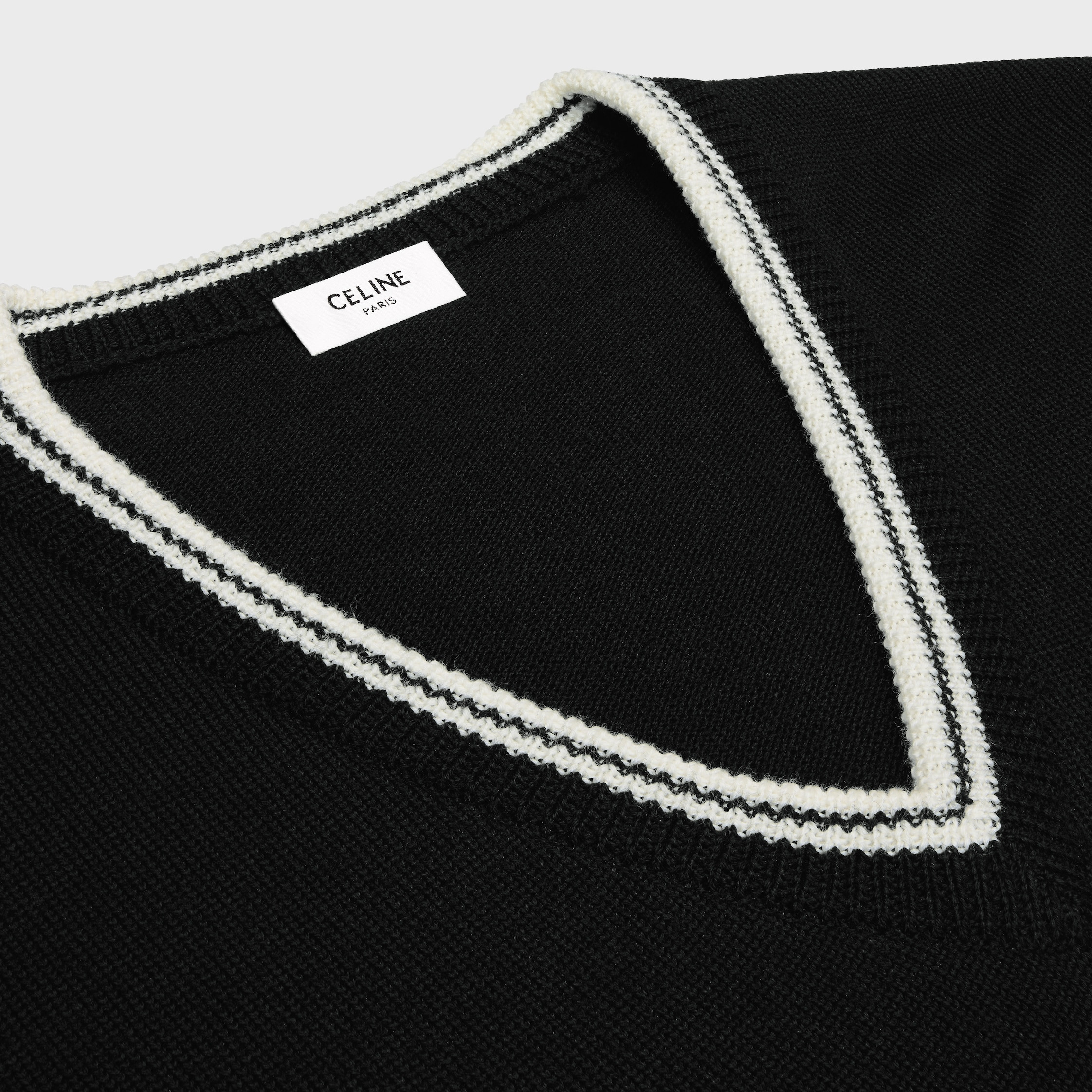 triomphe V-neck sweater in wool - 3