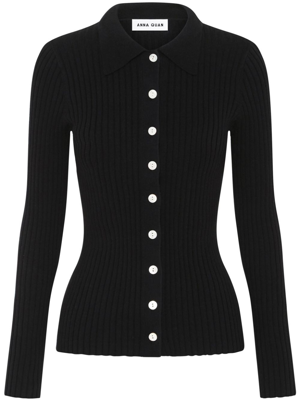 Ashlen button-up ribbed top - 1