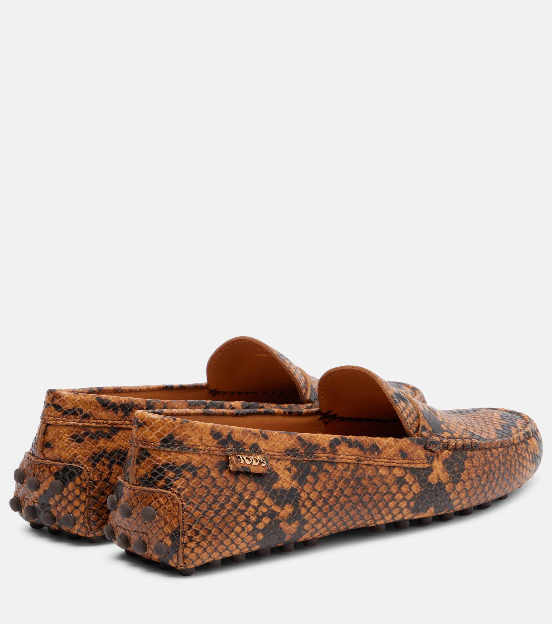 Gommino snake-effect leather driving shoes - 2