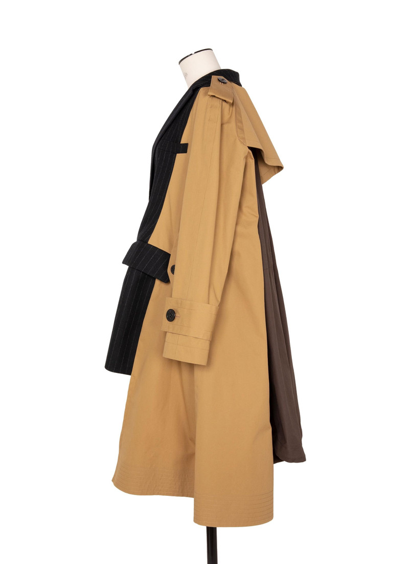 Chalk Stripe x Cotton Coating Coat 3