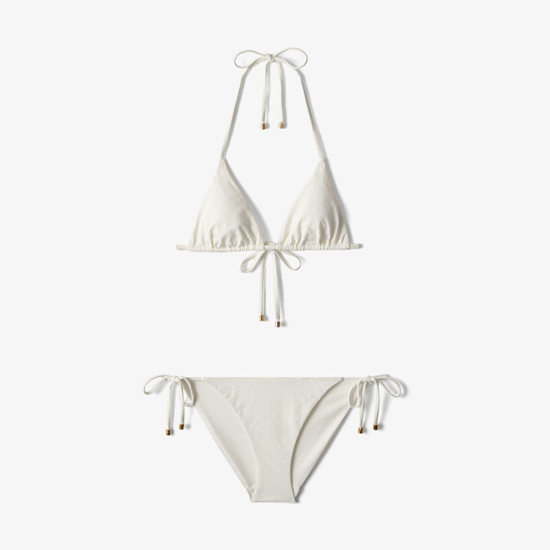 Ariah
Latte JC Monogram-Print Regenerated Nylon and Lycra Triangle Bikini Top 3