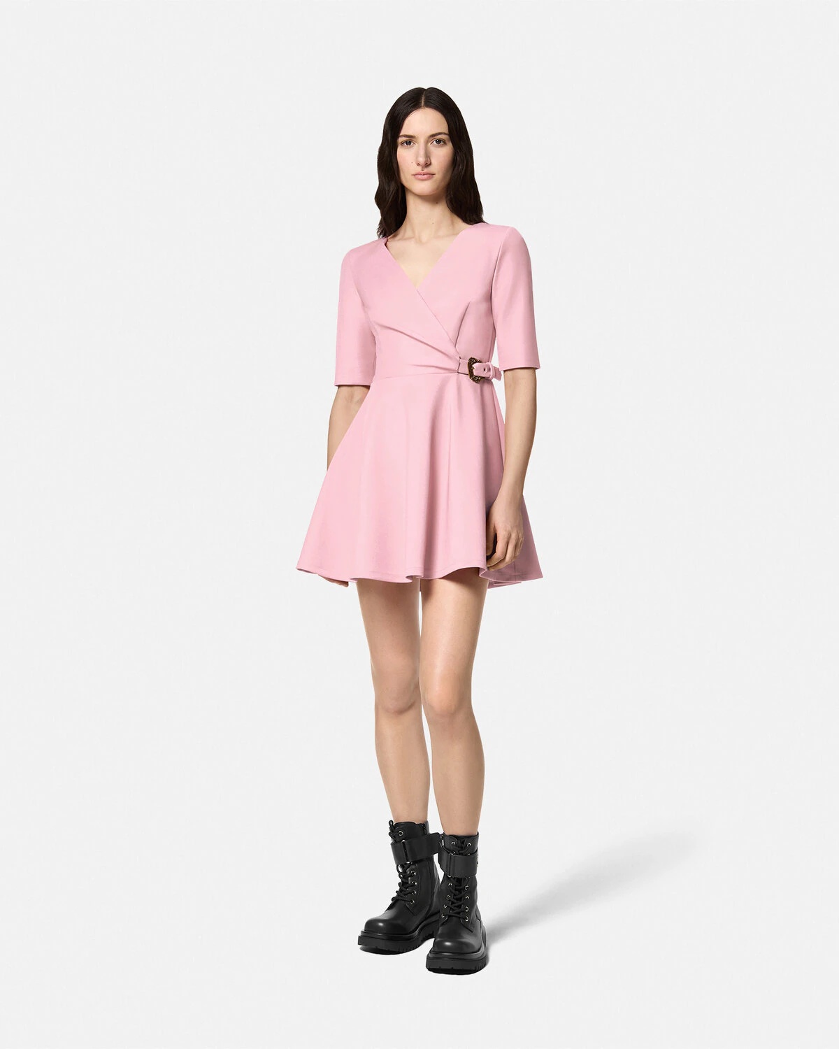 Baroque Buckle Shift Mini Dress - 2