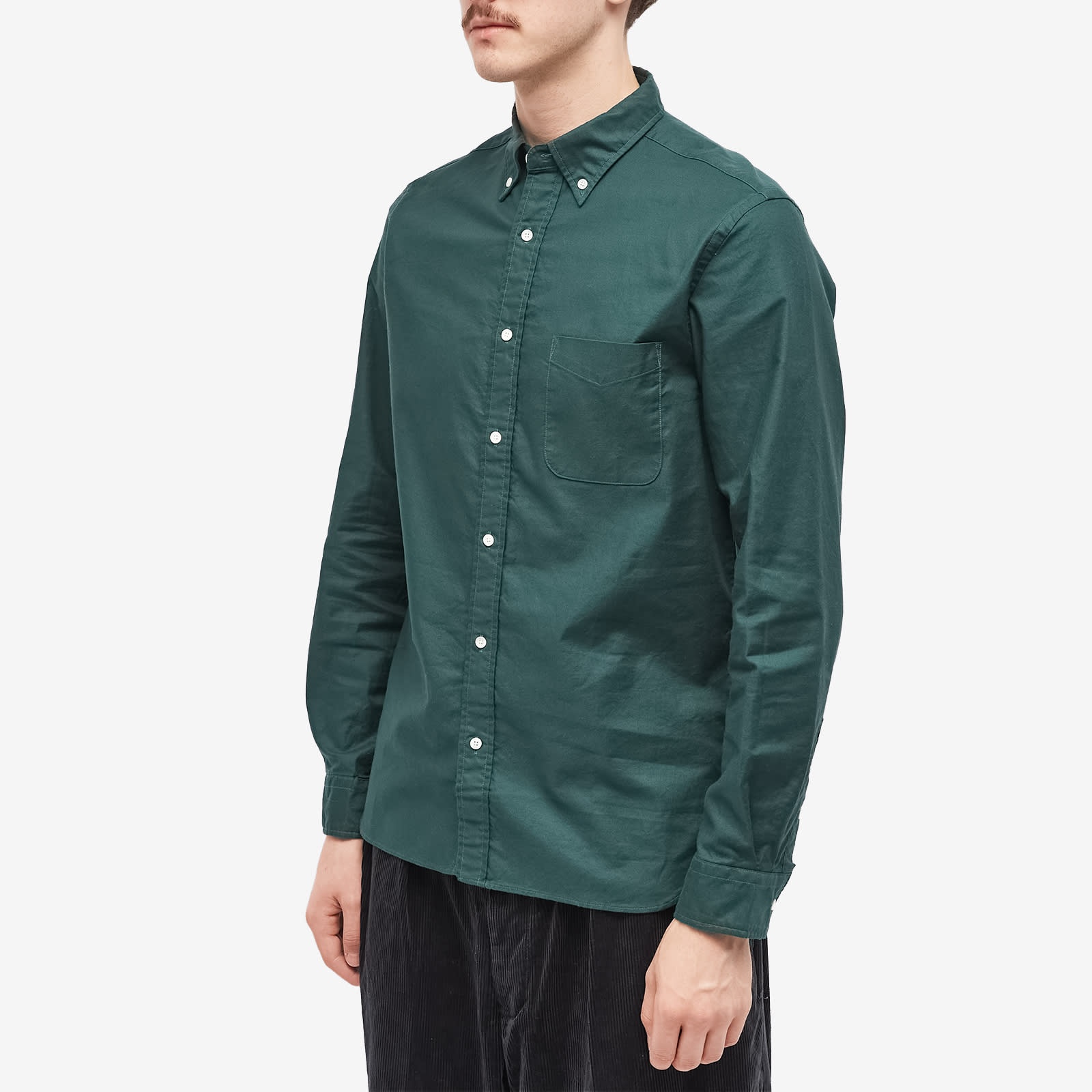 Beams Plus Button Down Solid Oxford Shirt - 2