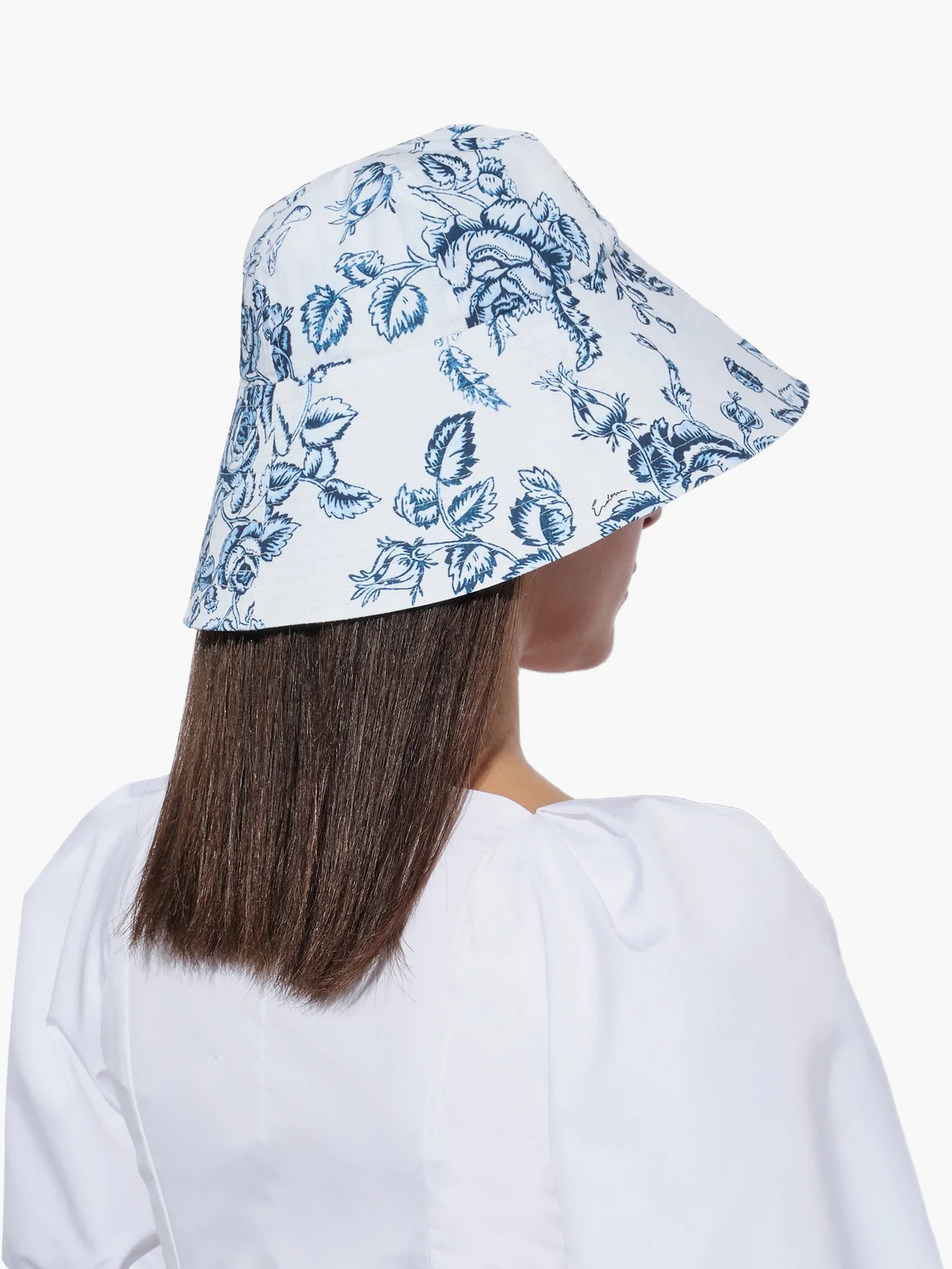 Floral-print bucket hat and face mask set - 3