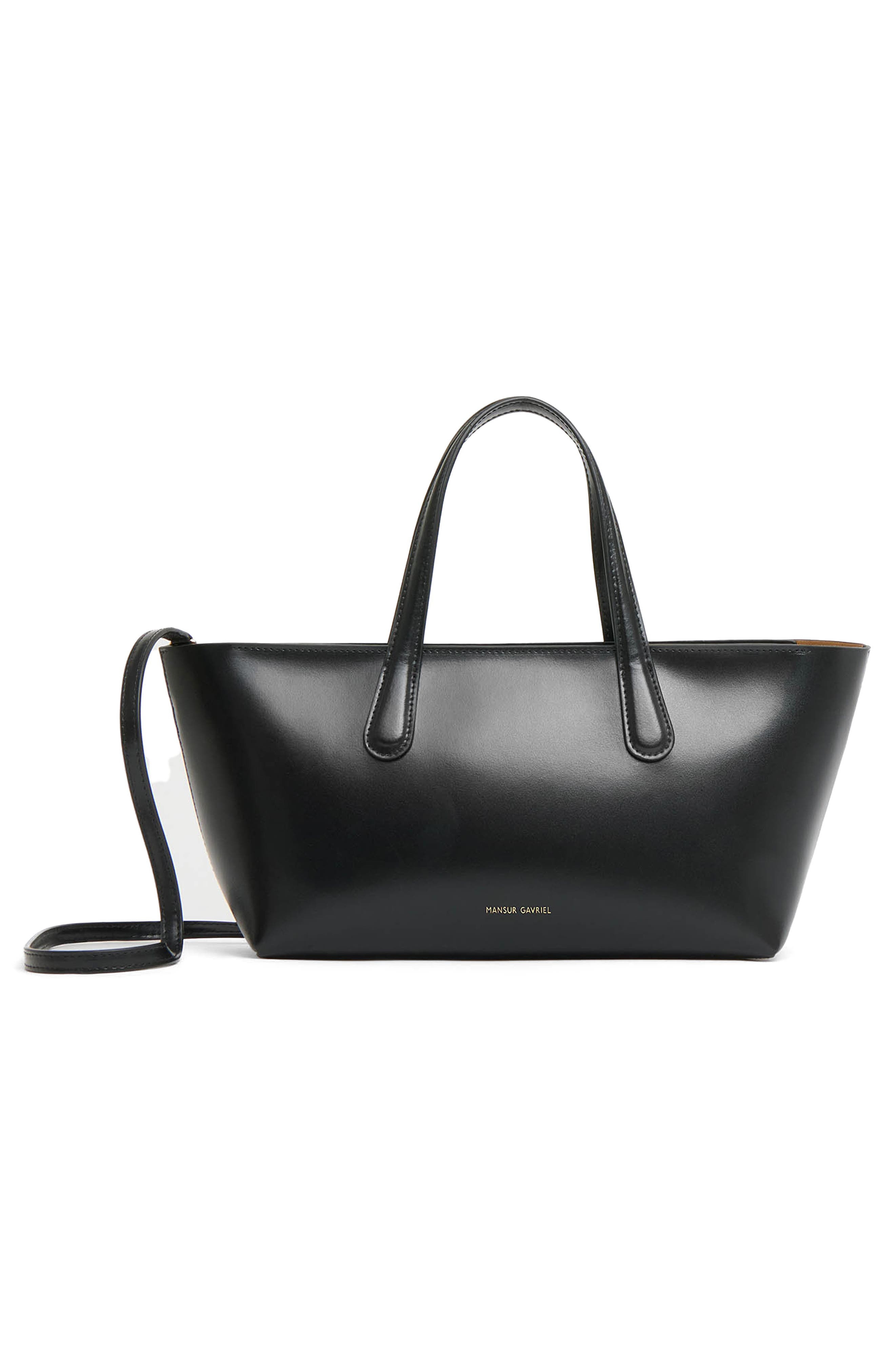 Mansur Gavriel Mini Everyday Leather Tote in Black/Caramel at Nordstrom - 2