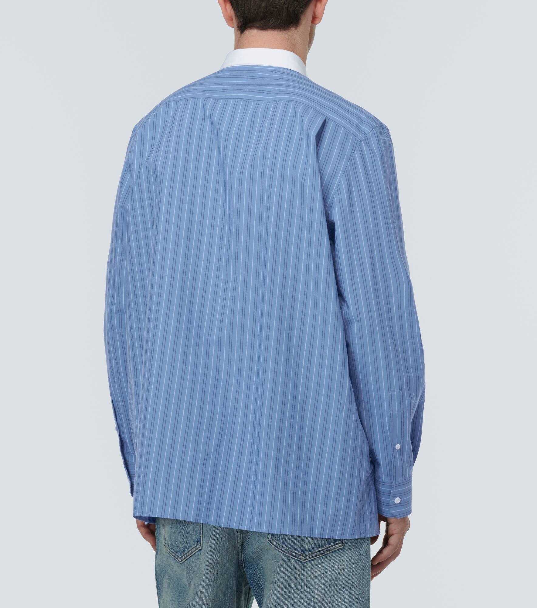 Striped cotton poplin shirt - 4
