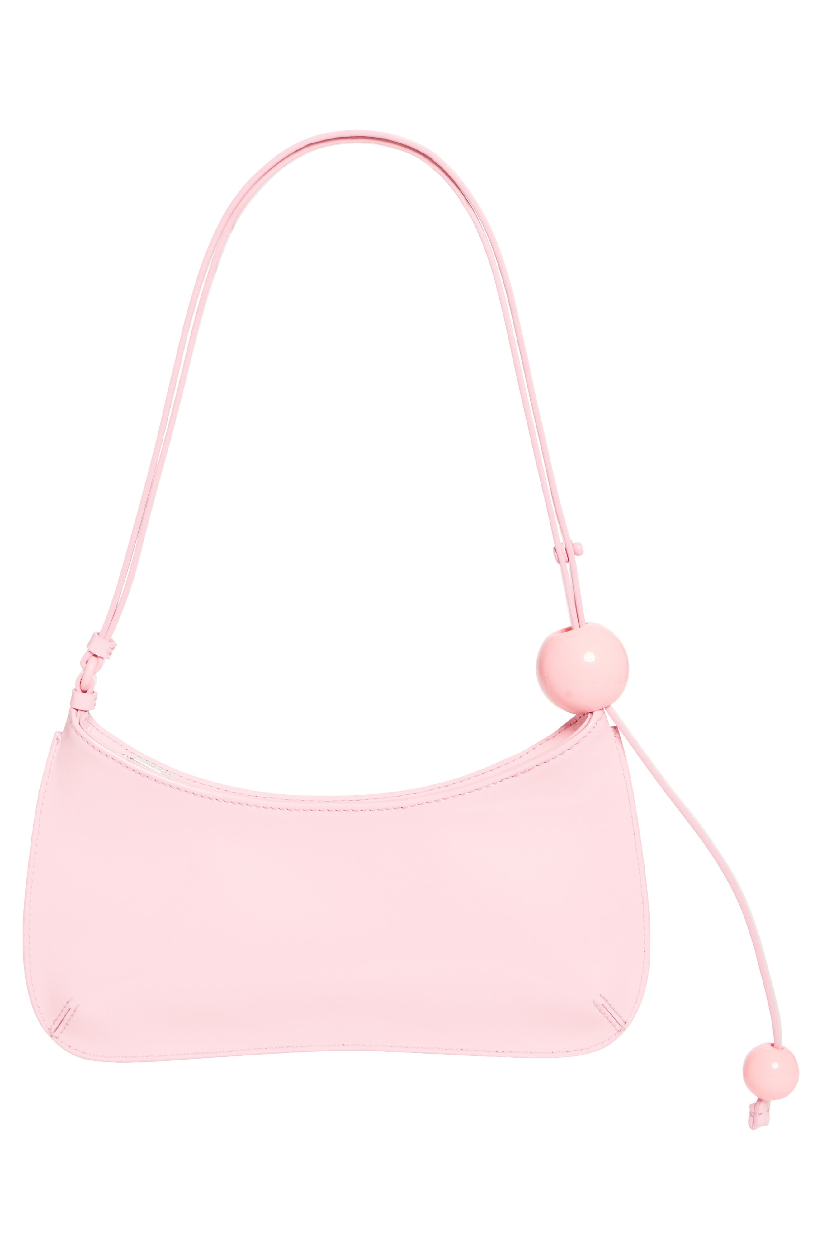 Jacquemus Le Bisou Perle Leather Shoulder Bag in Pink 430 at Nordstrom - 4
