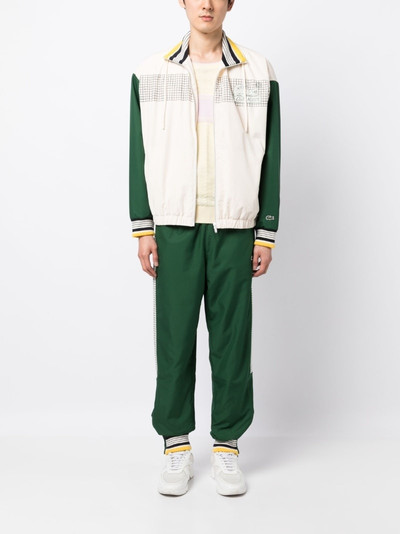 LACOSTE striped-edge bomber jacket outlook