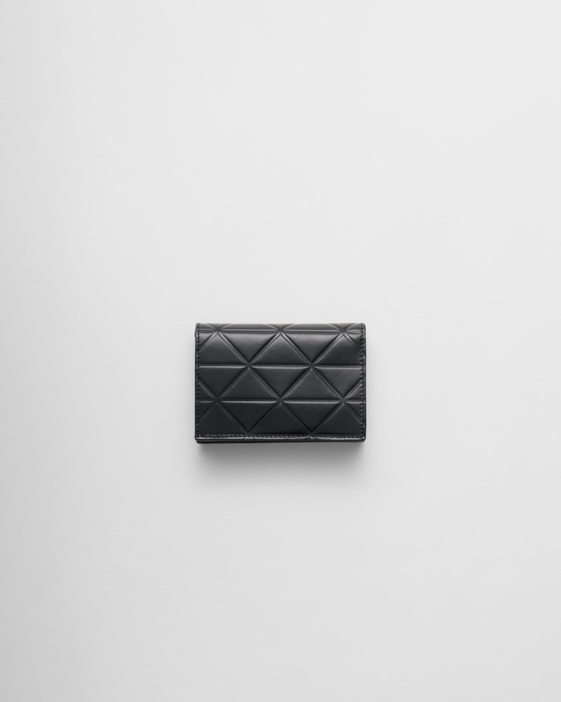 Small leather wallet with triangle motif 3