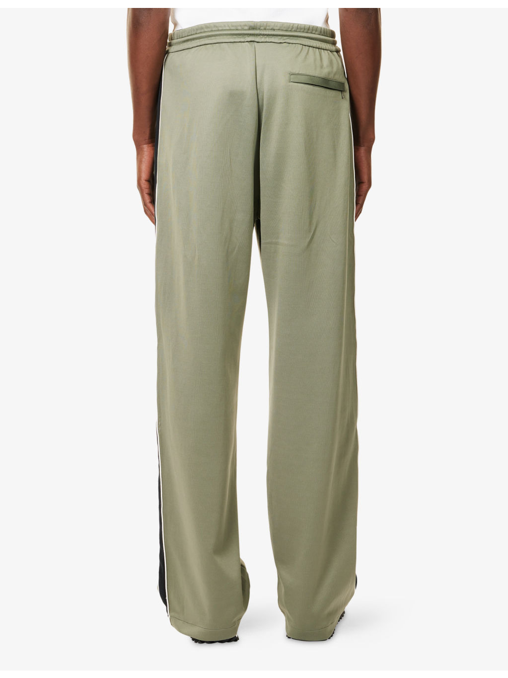 Contrast-Panel Straight-Leg Woven Jogging Bottoms - 4