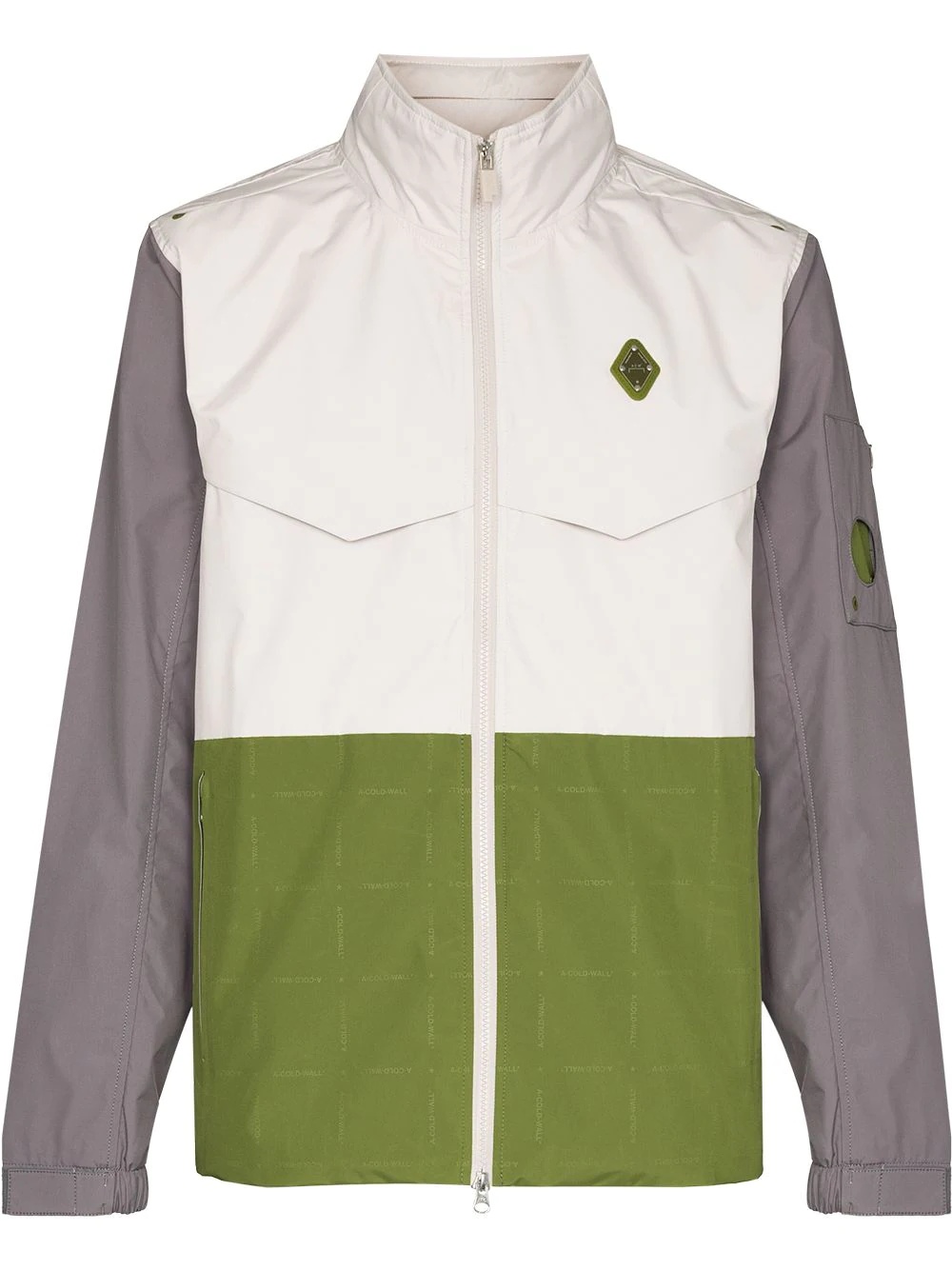 logo-plaque panelled jacket - 1