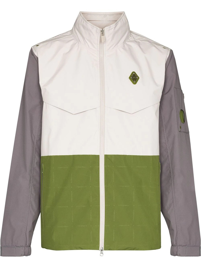 logo-plaque panelled jacket 1