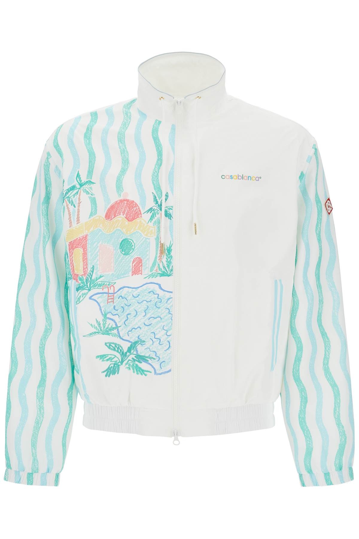 "WINDBREAKER JACKET WITH MAISON MEMPHIS PRINT" - 1