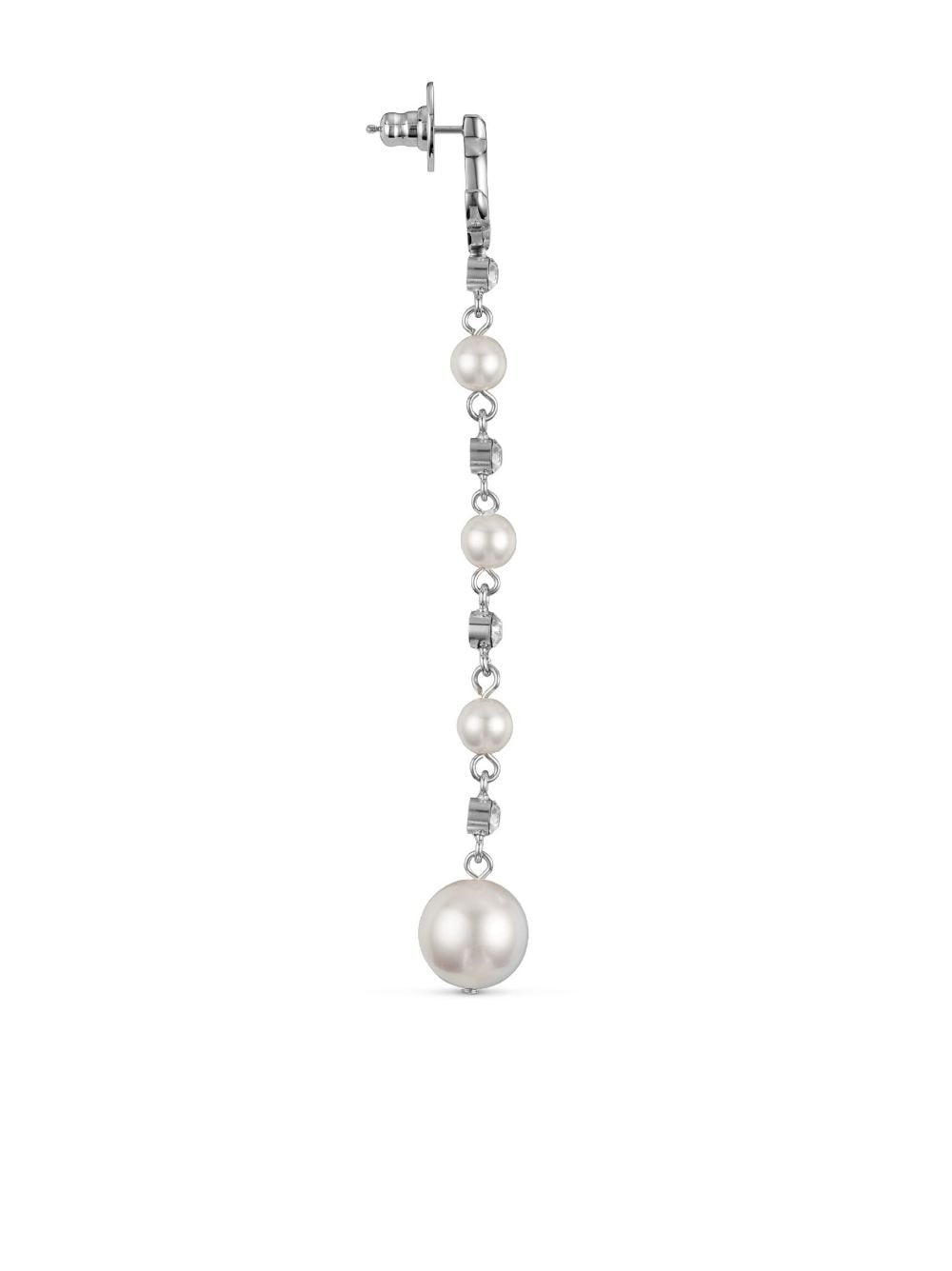 pearl-detail drop earrings - 5