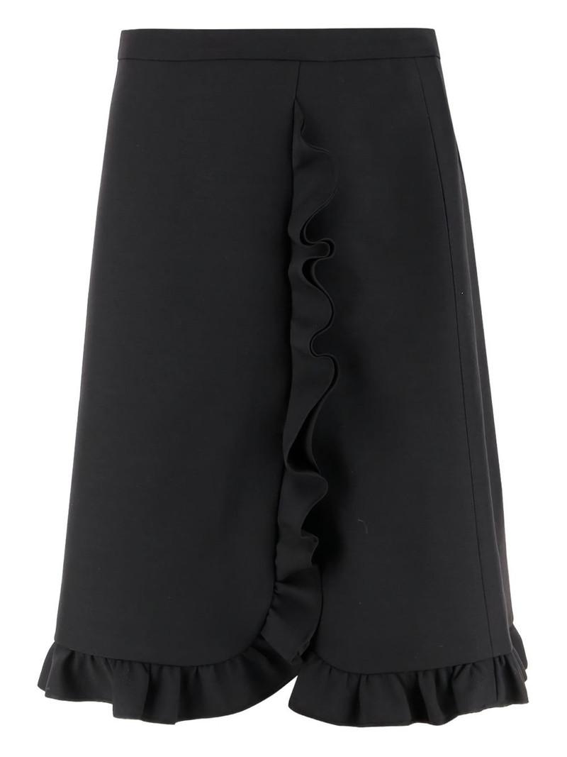 Valentino ruffle-detail midi skirt outlook