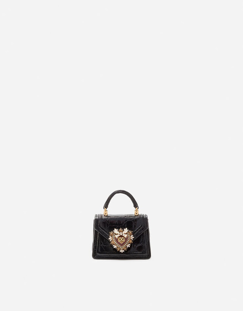 Devotion micro bag in crocodile flank leather 1