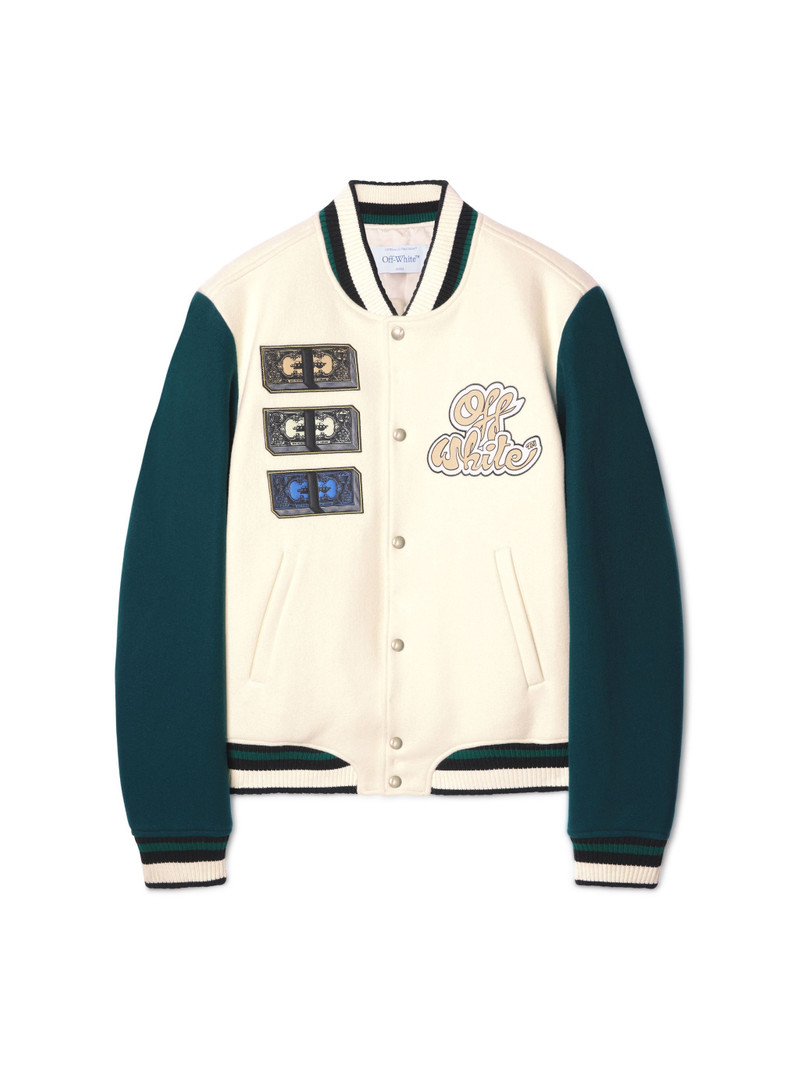 White Cash Varsity Jacket 1