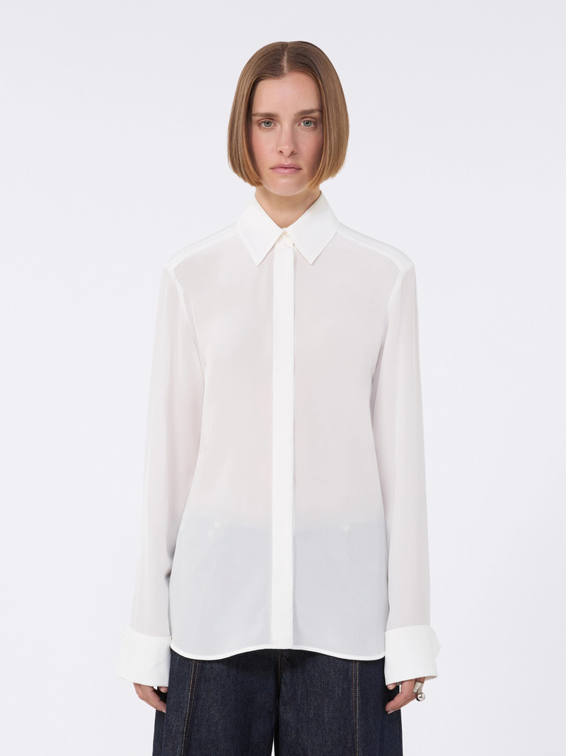 ELISIR Slim-fit silk shirt - WHITE 3
