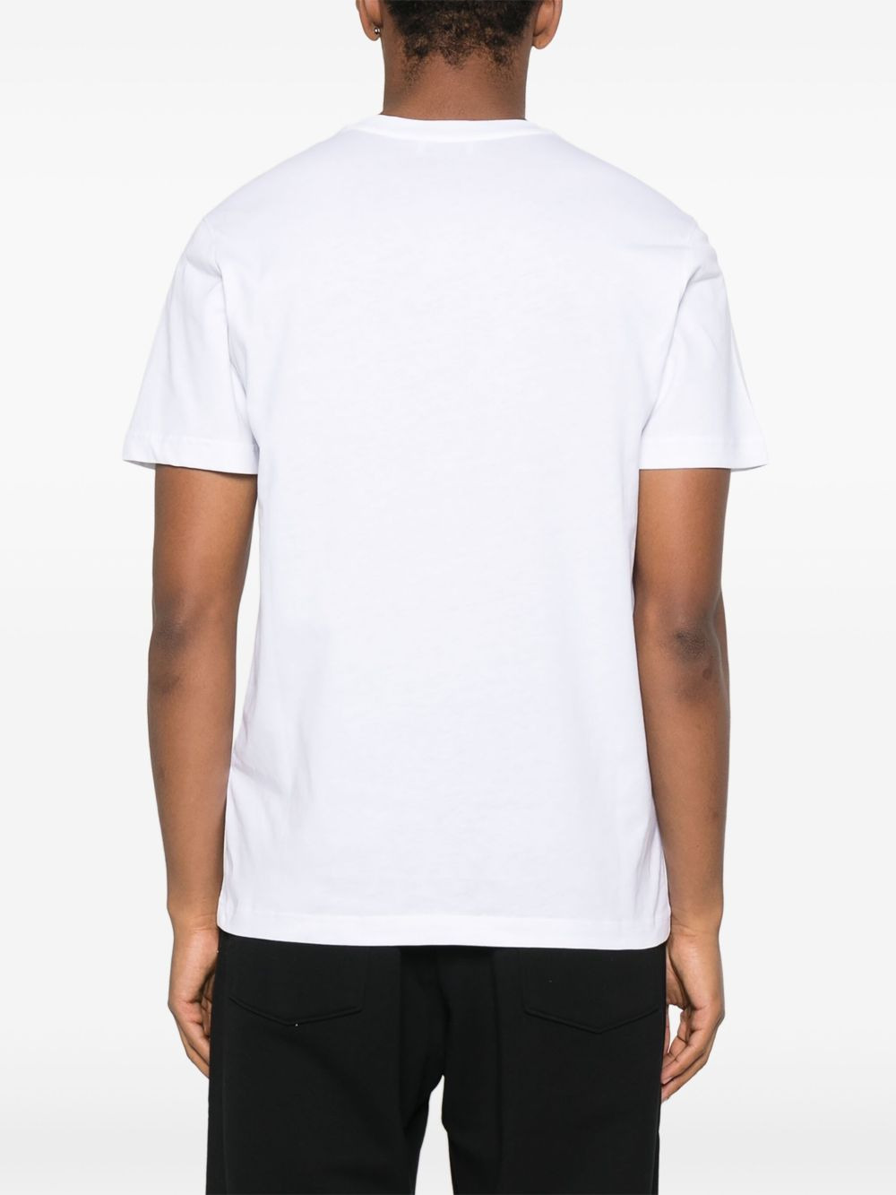 logo-embroidered cotton T-shirt - 3