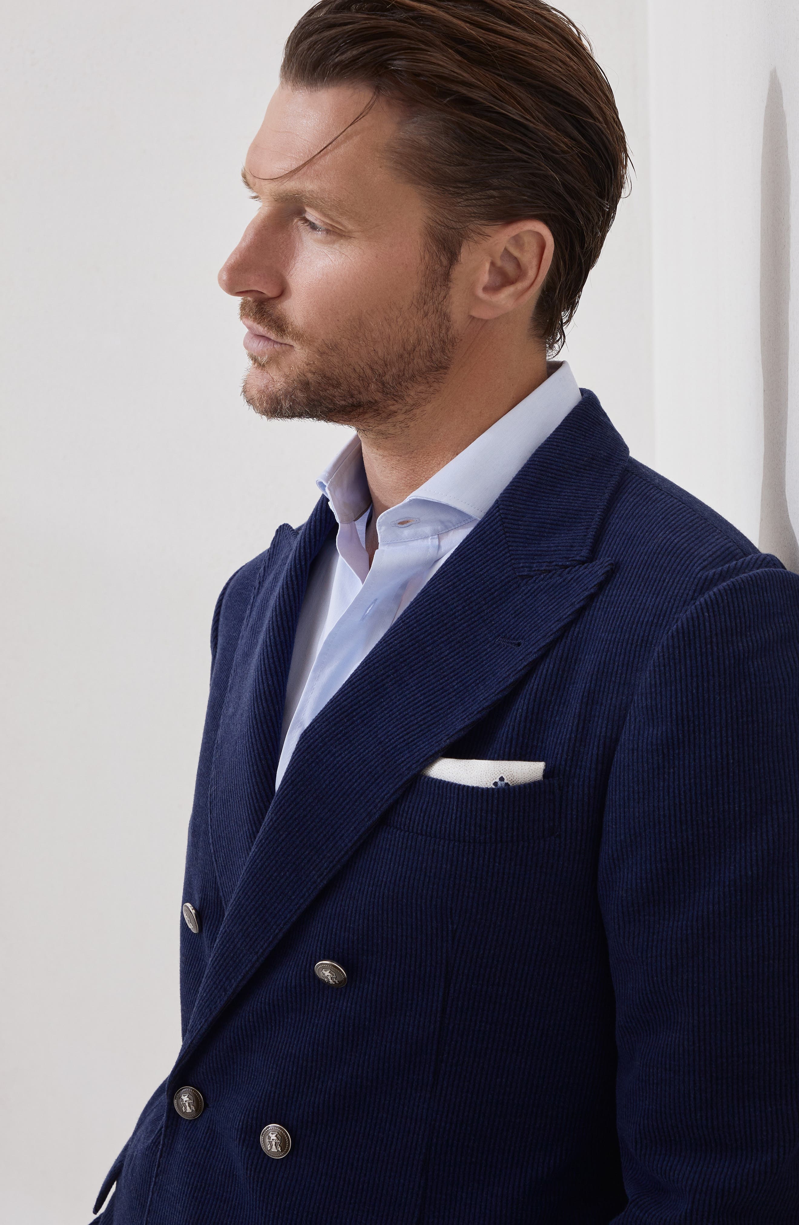 Brunello Cucinelli Corduroy blazer in Sapphire at Nordstrom - 4