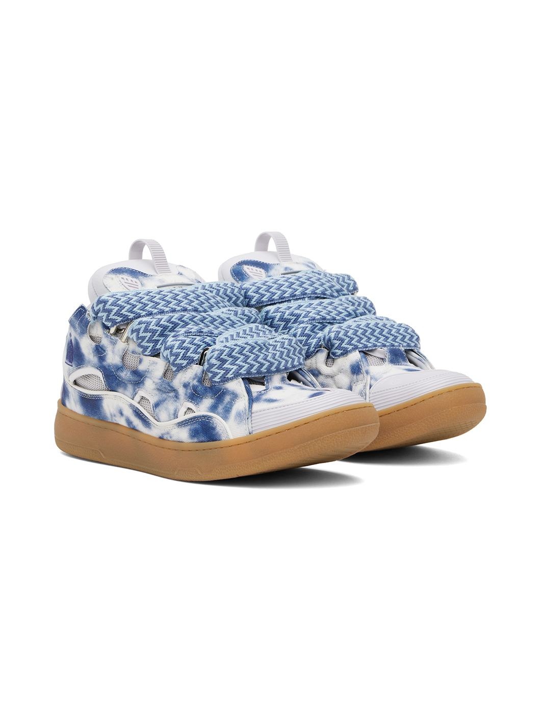 SSENSE Exclusive Blue Curb Washed Denim Sneakers - 4