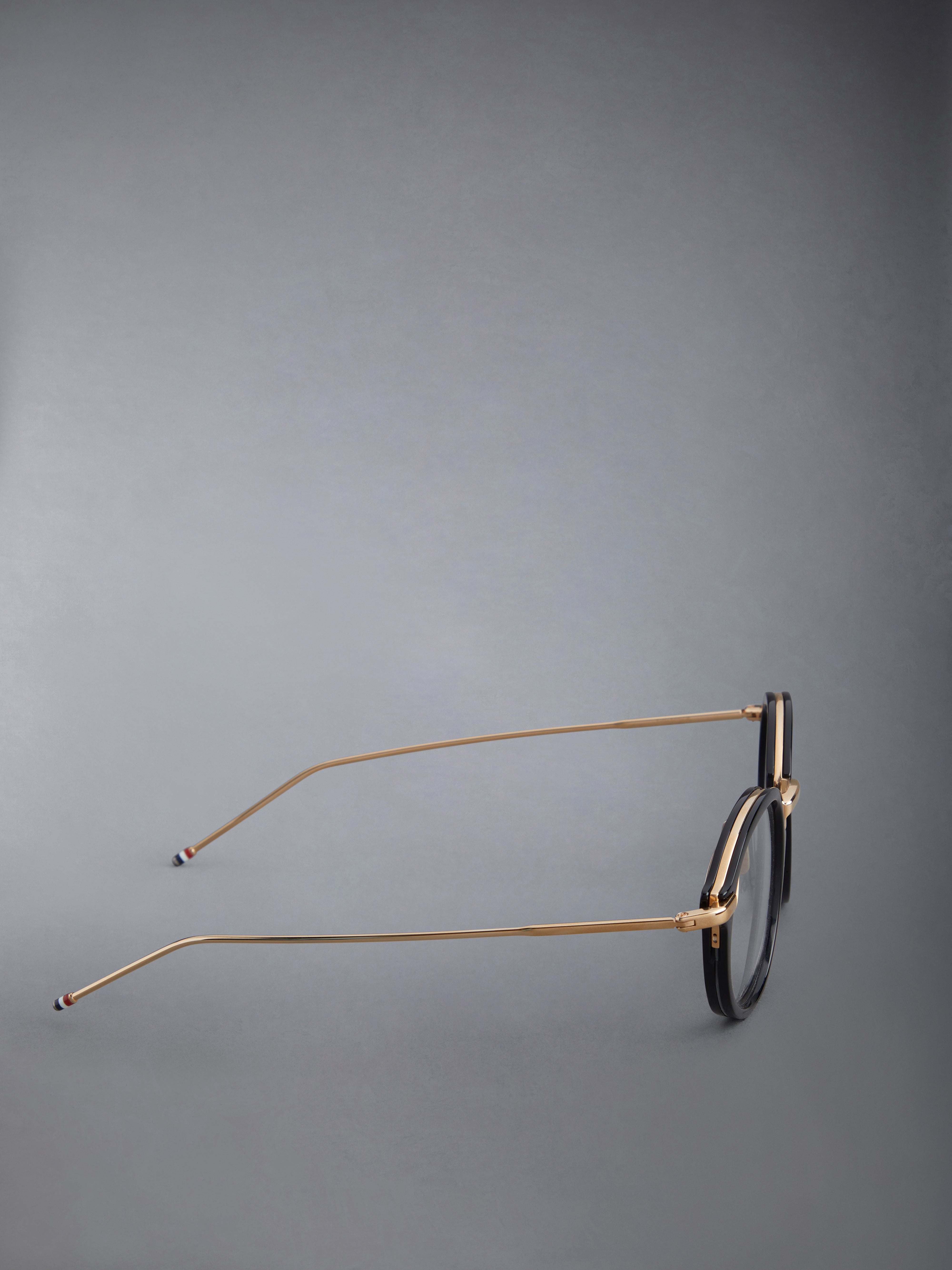 ROUND EYEGLASSES IN ACETATE AND TITANIUM - 4