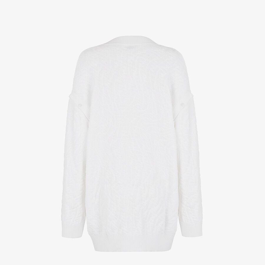 White cotton cardigan - 2