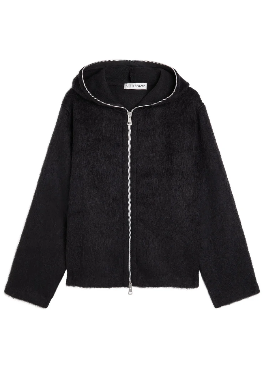 Our Legacy Zip-through Brushed Wool-blend Jumper - 1