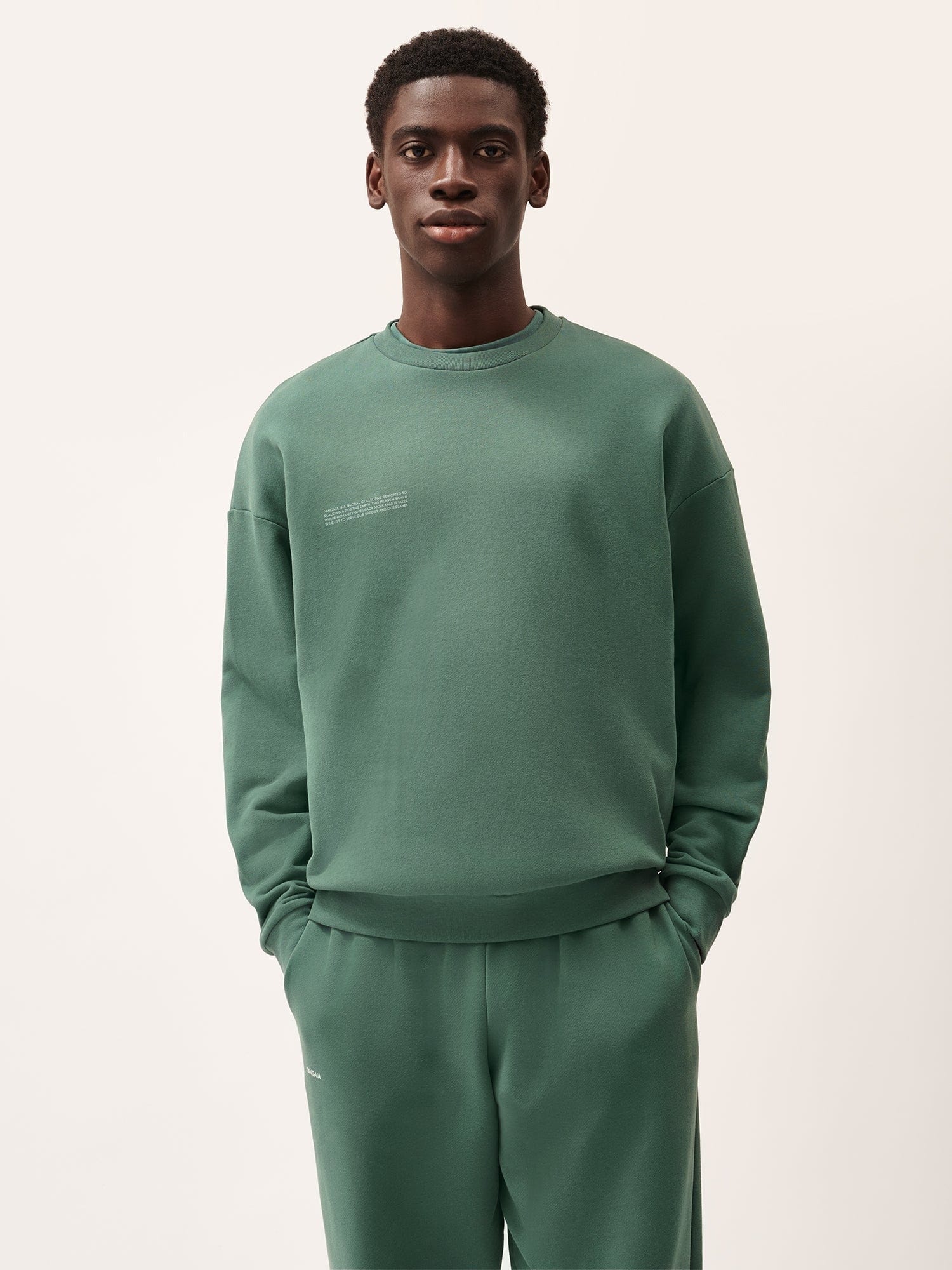 Mens 365 Midweight Sweatshirt - Forest Green - 2