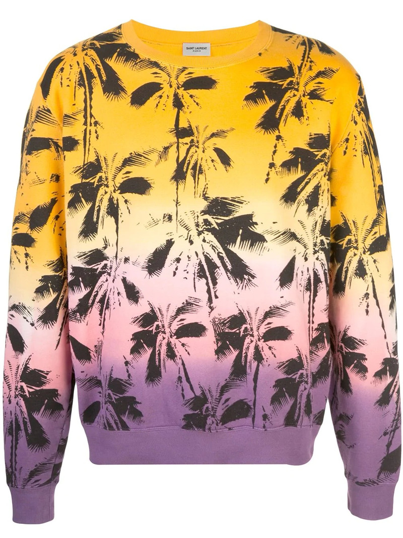 palm trees print sweatshirt 1