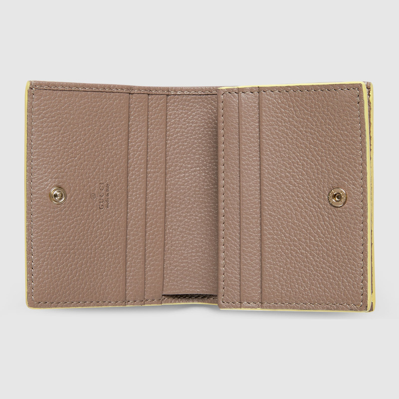 GUCCI Brown interior GG Marmont small wallet outlook