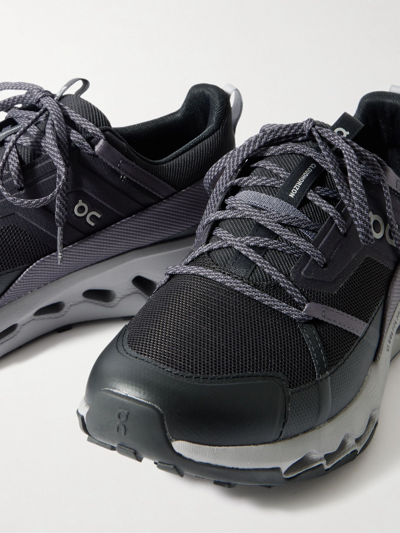 Cloudhorizon Rubber-Trimmed Mesh Running Sneakers Black - 5