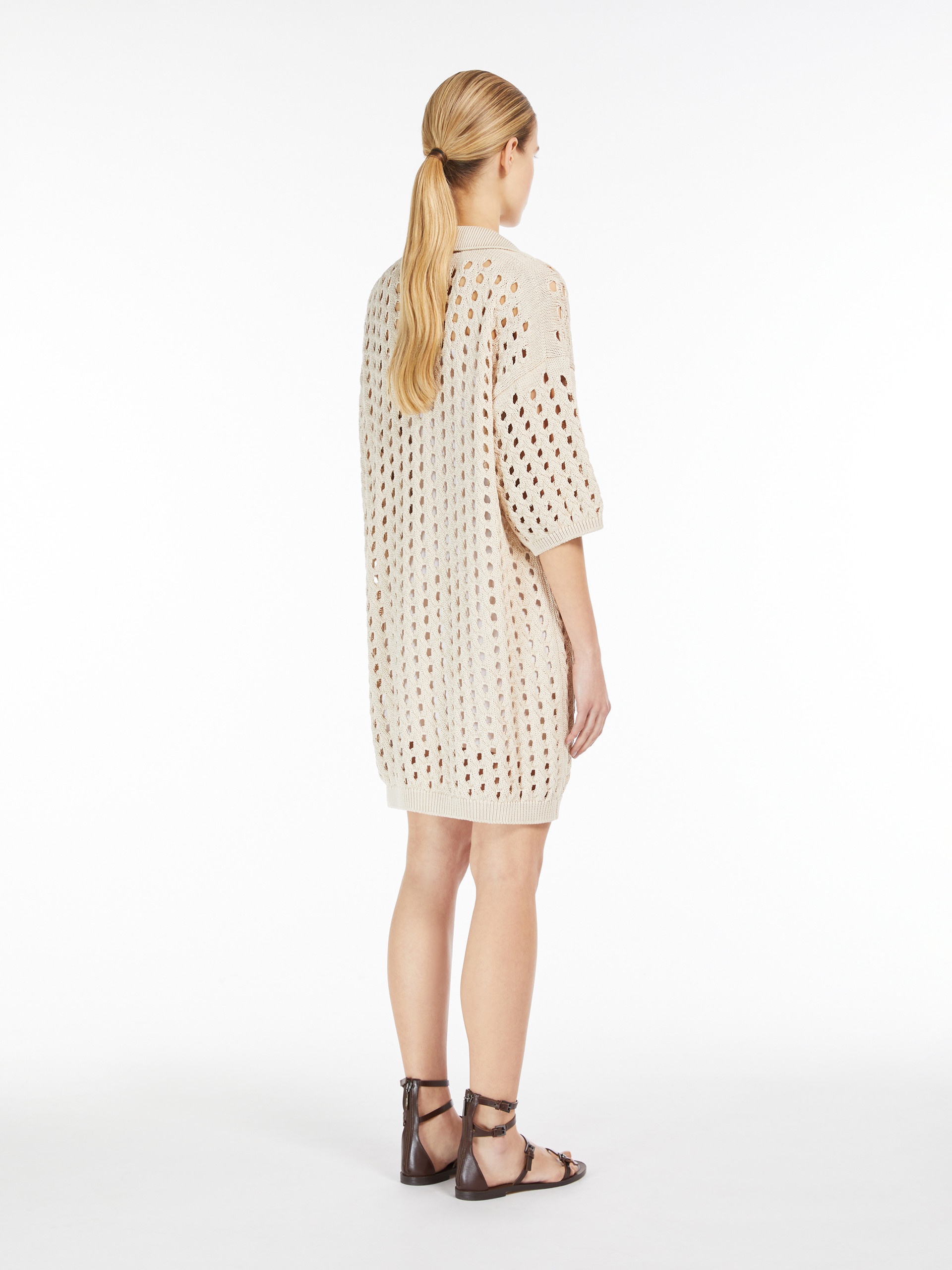URNA Mesh short dress in cotton - 4