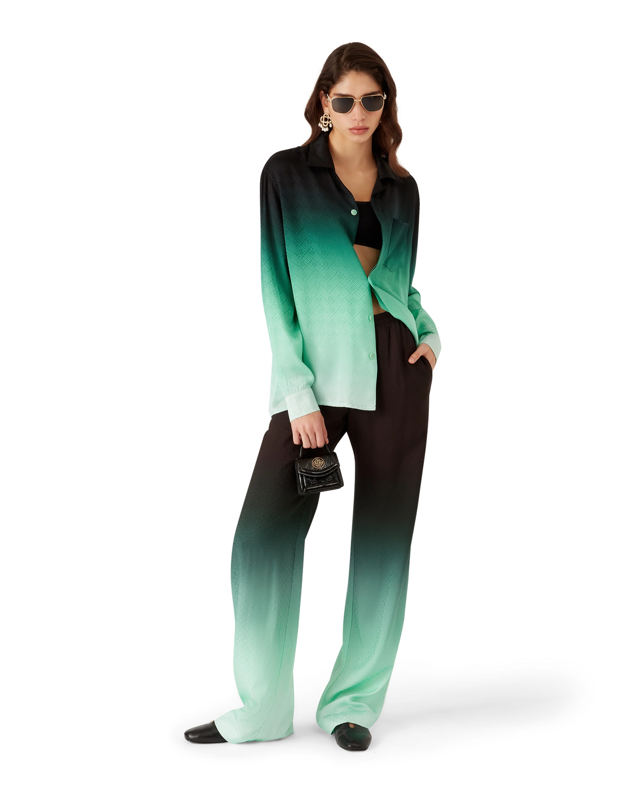 Gradient Ping Pong Jacquard Trousers - 2