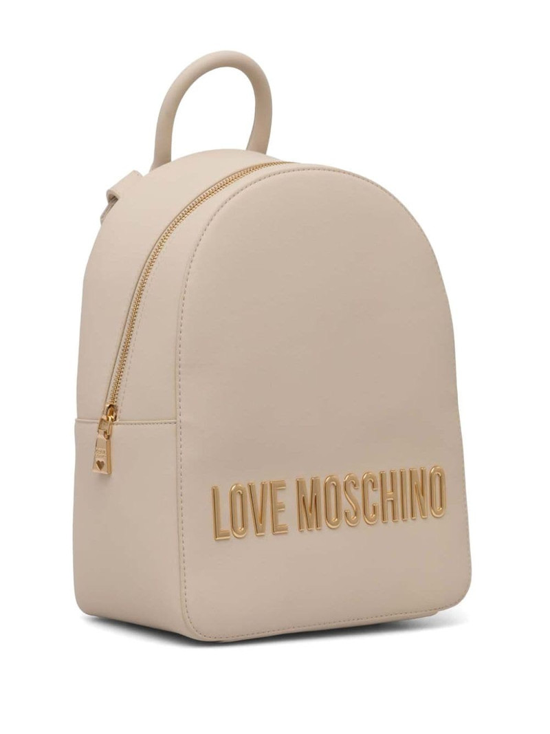 Moschino logo-lettering backpack outlook