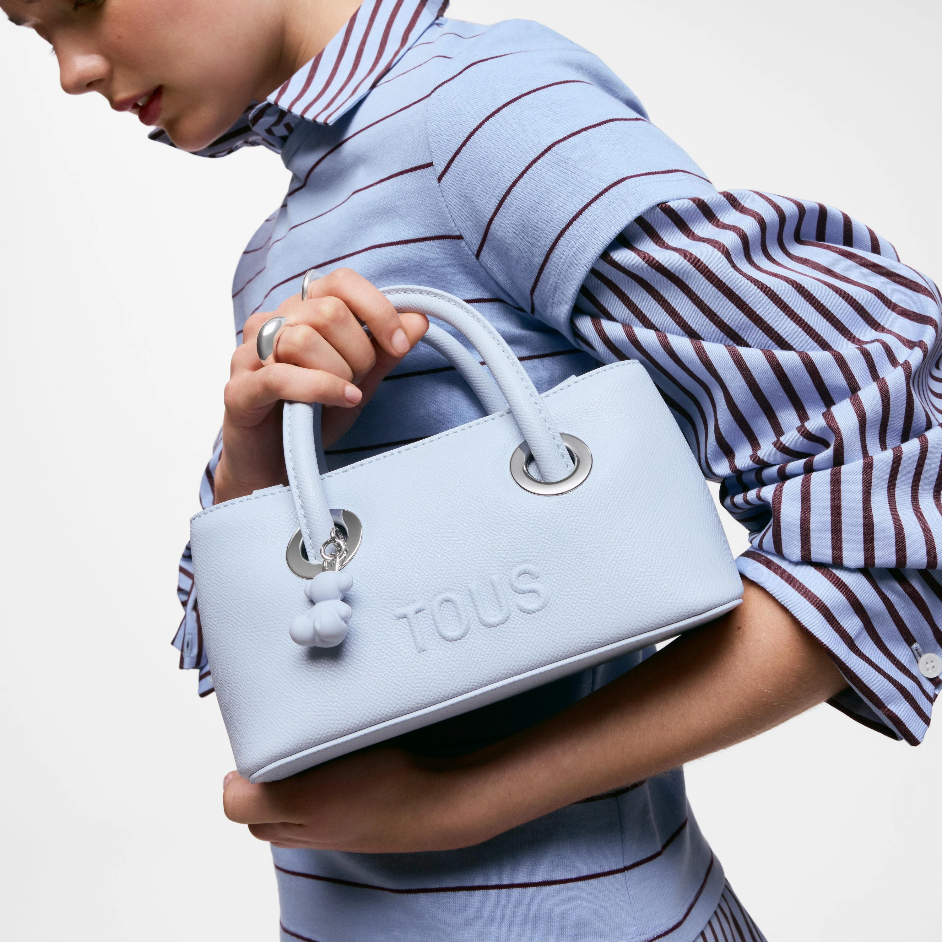 Small grayish blue City bag TOUS Poppy - 1