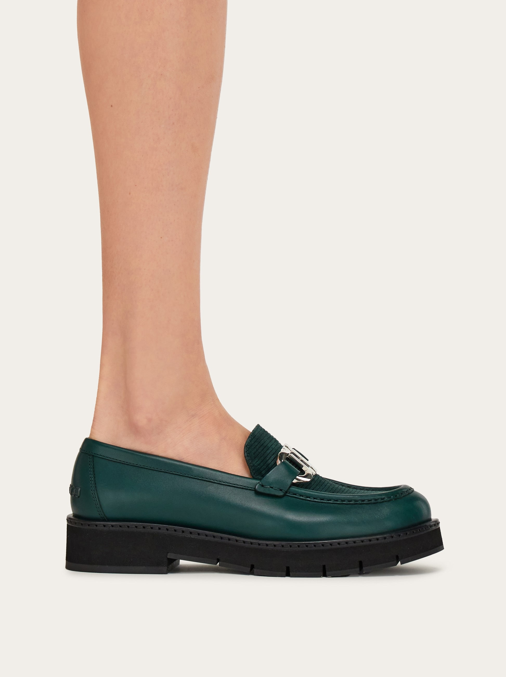 Loafer with Gancini ornament - 4