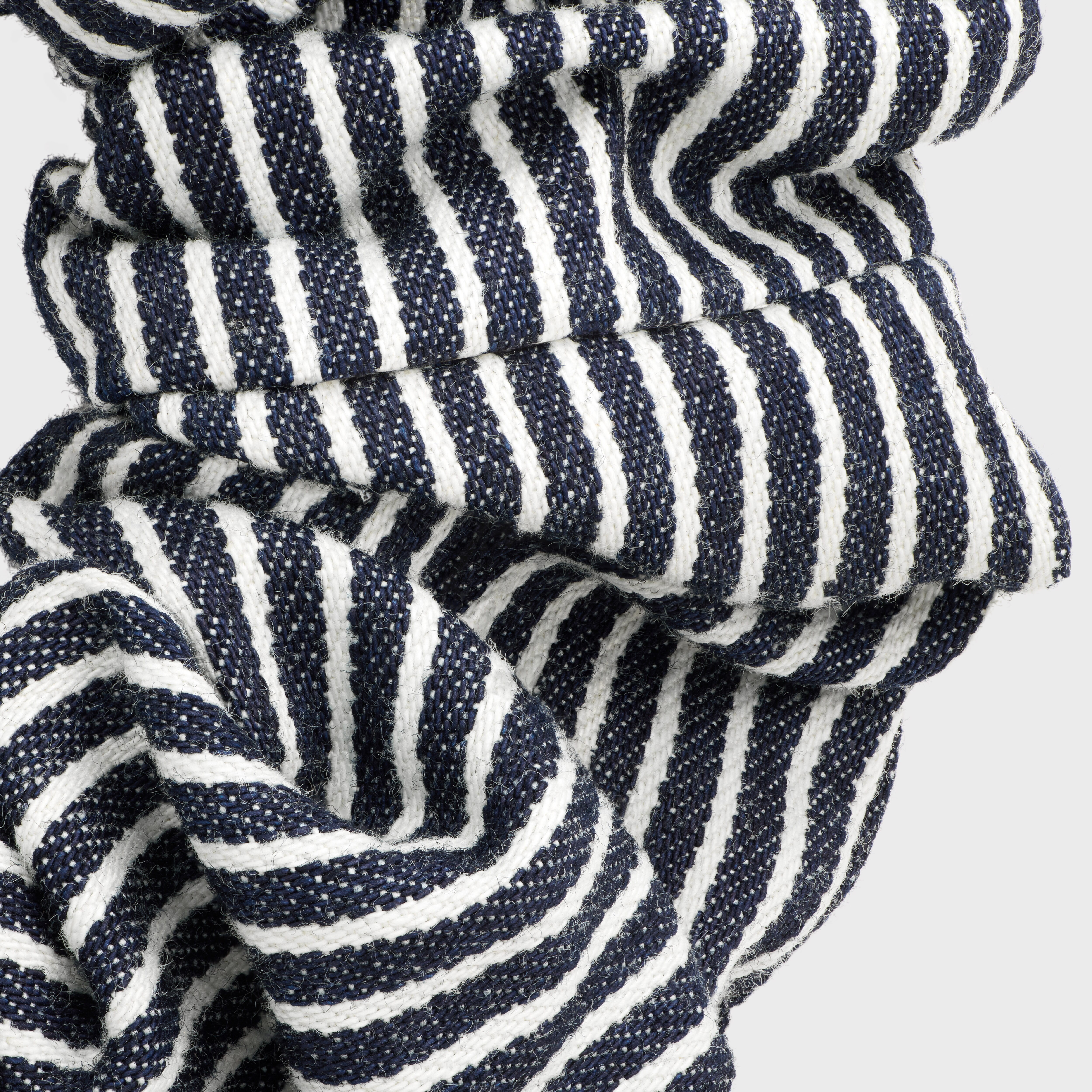 Celine Scrunchy Stripes in Cotton and Brass with Gold Finish - 3