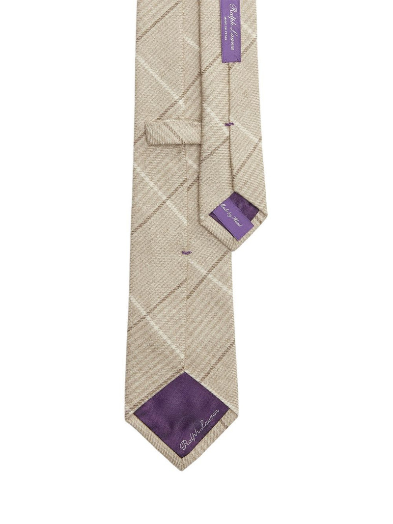 Ralph Lauren plaid-check tie outlook