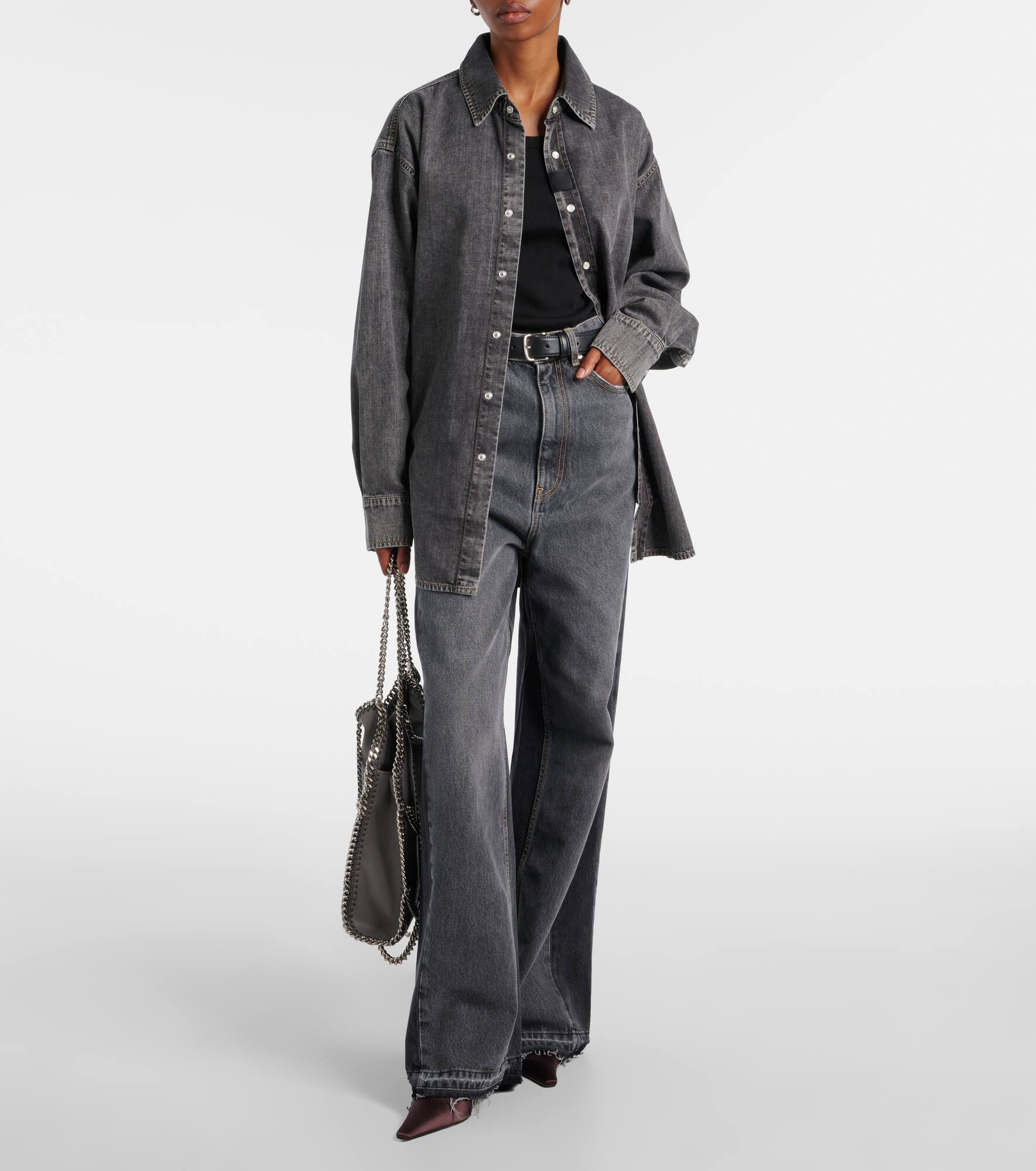 High-rise wide-leg jeans - 2