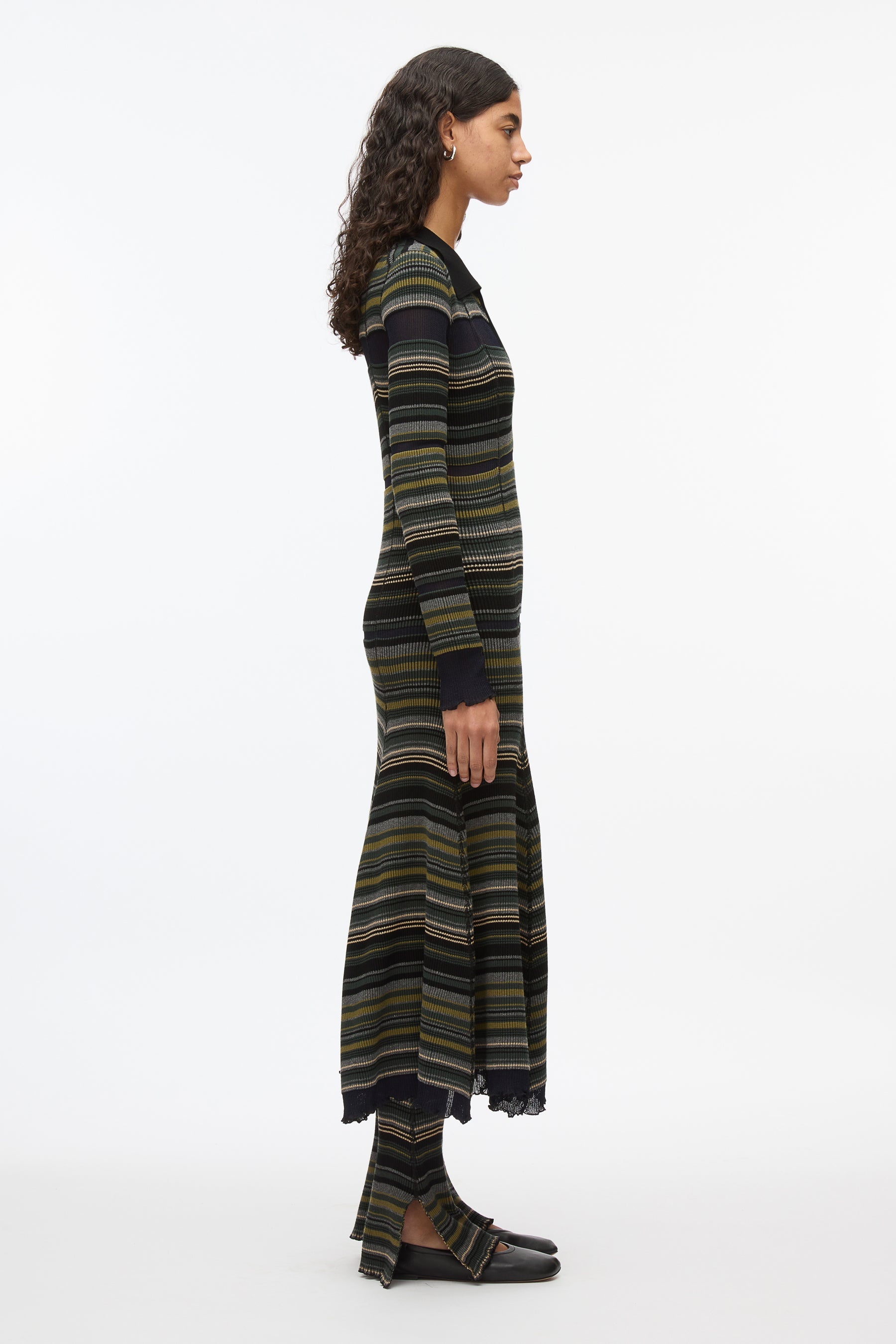 Reversible Stripe Knit Polo Dress - 3
