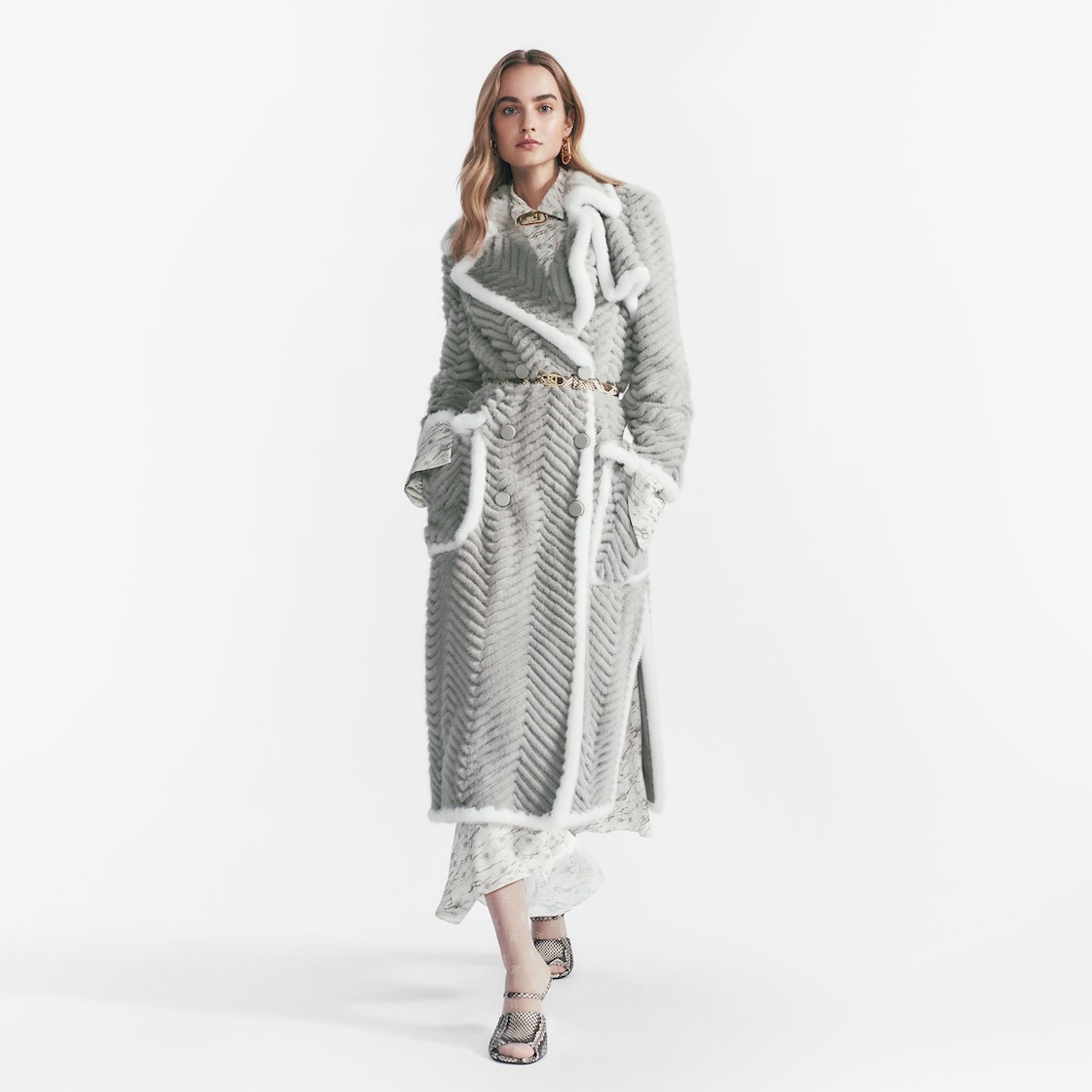 Gray mink coat - 4