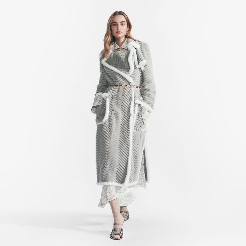 FENDI Gray mink coat outlook